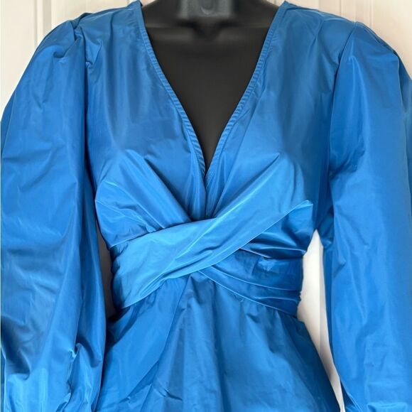 Veronica Beard Seema Royal blue Tafetta Blouse size 4 - Picture 5 of 6